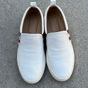 Bally men’s white Napa lamb size 6D slip on shoe